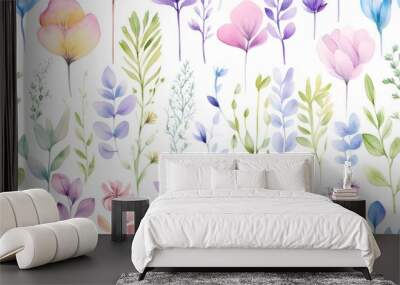 spring flowers background  pattern Wall mural