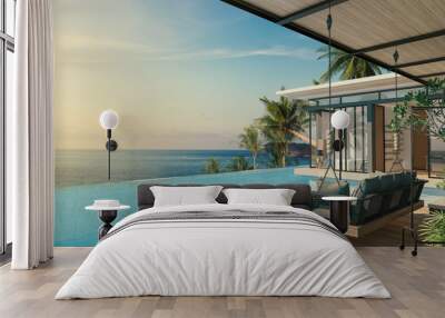 Sea View Pool Wall mural