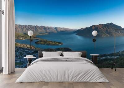 Queenstown at dusk, New Zealand Wall mural