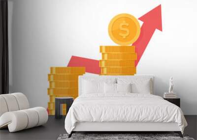 Income increase,high return on investment, revenue growth, interest rate, loan installment, credit money Wall mural