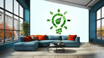 Idea Icon with tree or forest shape, isolated on white background. Sustainable development concept, energy, ecological on green energy, environmental, social and governance. Wall mural