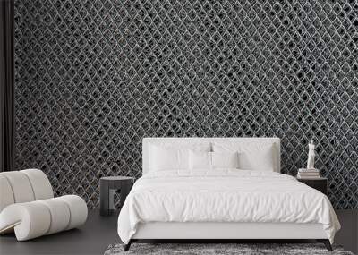 Metal texture with square pattern use for background. Wall mural