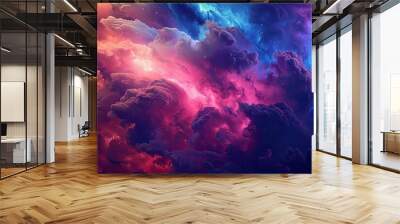 Colorful space galaxy cloud nebula. Universe science astronomy. Supernova background wallpaper. Wall mural