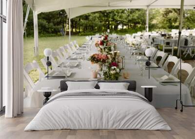  tented outdoor wedding reception Wall mural