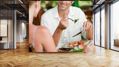 Couple Dining Together Wall mural