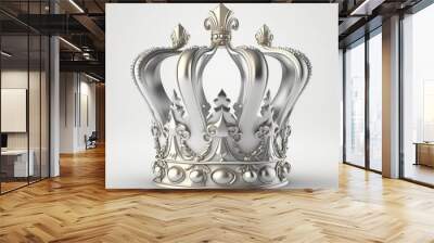 crown isolated on white background Generative AI Wall mural