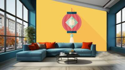 chinese new year flat icon with long shadow,eps10, chinese festi Wall mural