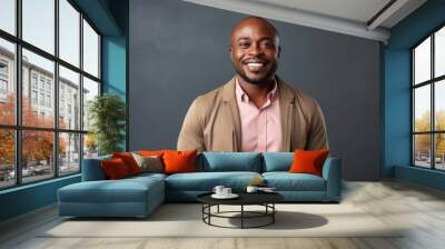 Portrait of a happy african american man looking at camera Wall mural