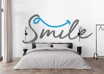 Dental smile logo design template vector illustration Wall mural