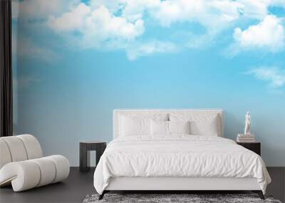 Blue sky with clouds. Vector background Wall mural