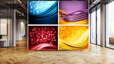 Set of business elegant color abstract backgrounds Wall mural