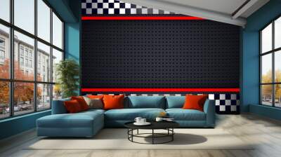 Structured metallic perforated for race sheet background Wall mural