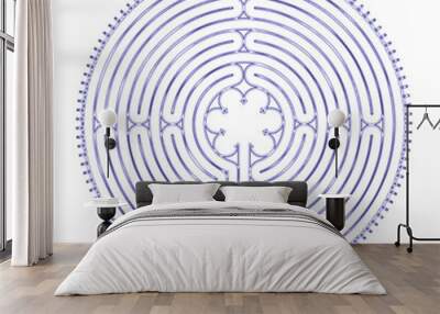 Chartres Labyrinth Illustration 11- Circuit Wall mural