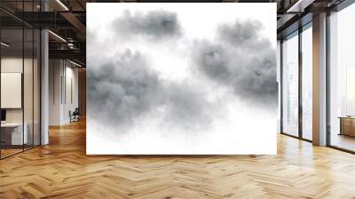 The clouds floating in the sky were about to turn into rain clouds with isolated on transparent background - PNG file, 3D rendering illustration, Clip art, cut out and sky elements Wall mural