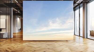 Beautiful Panoramic View of colorful cloudscape with blue Sky in Background during a sunny winter sunset. Taken in Vancouver, British Columbia, Canada. Wall mural