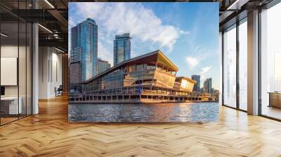 Canada Place and Downtown City Buildings in Coal Harbour, Vancouver, BC, Canada Wall mural