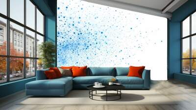 Abstract blue dots and lines forming a network. Wall mural