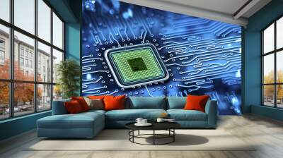 microchip integrated on motherboard Wall mural