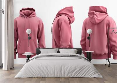  hoodie for print presentation mock-up, flat lay.  Wall mural