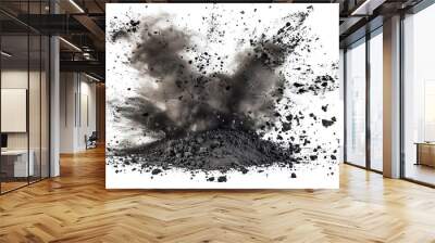 Dry black soil explosion  Wall mural