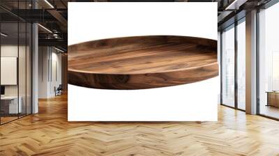 Wooden tray isolated on transparent background Wall mural