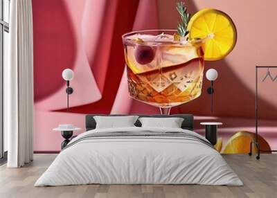 Coctel de bar, con fondo creativo.  Wall mural