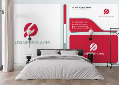 GP, PG Logo Design  with business card template for your design Wall mural