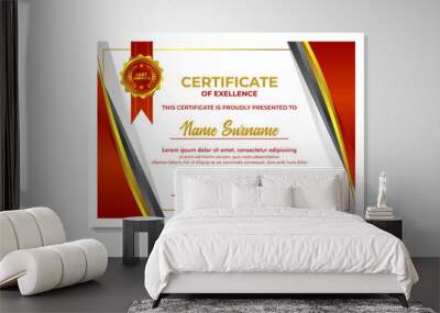 elegant gradient certificate design template Wall mural