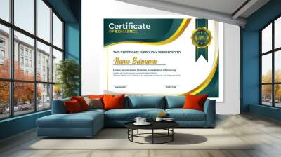 elegant gradient certificate design template Wall mural