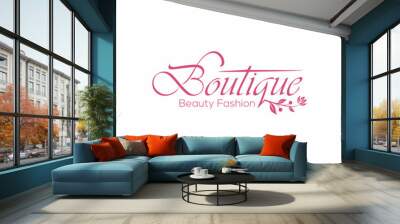 Luxury boutique and fashion logo vector  Wall mural