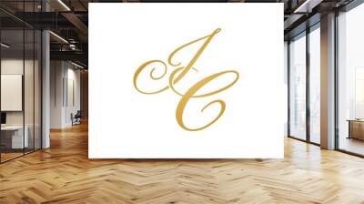 IC  initial monogram logo Wall mural