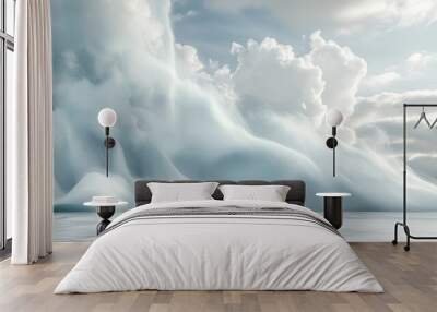 Marble Podium with Dramatic Cloudy Background	 Wall mural