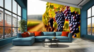 vintage harvest specifically refers to the grape harvest for win Wall mural