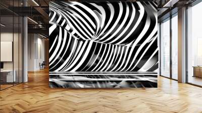 Black and White Stripes Background: Classic and Modern Contrasting Design Wall mural