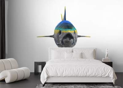 Tuna fish on white background Wall mural