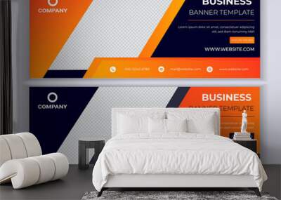 Corporate business social media cover, web banner template design. Wall mural