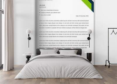 Modern and business corporate Letterhead template design Wall mural