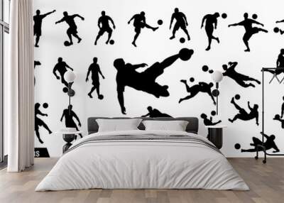 vector set of football (soccer) players 1 Wall mural