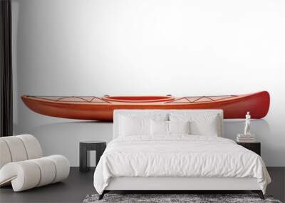 A kayak or canoe isolated on white background Wall mural