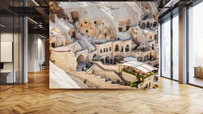 cappadocia hotels carved from stone rock, cave style Wall mural