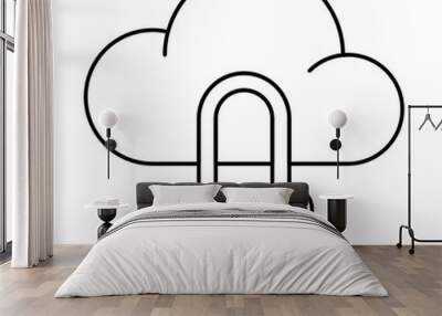 Cloud lock Wall mural