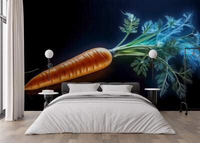 Radiography of a carrot Wall mural