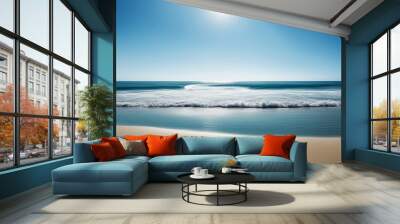 a blue clear Ocean - sunny Wall mural