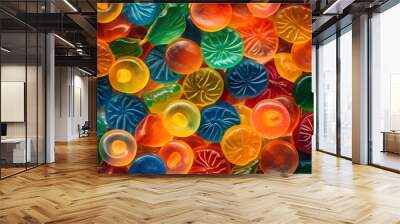 A pile of colorful gummies  Wall mural