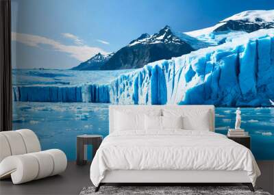 Beautiful ice blue glacier 16:9 with copyspace Wall mural