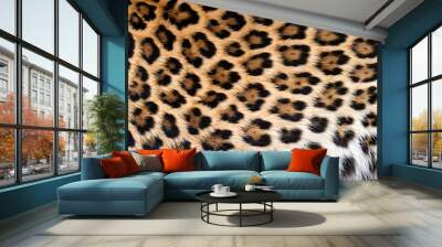 Leopard skin texture, wallpaper for leopard print, leopard fur, leopard skin rug, Generative AI Wall mural