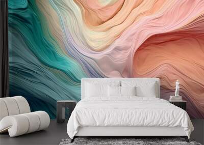 Generative AI illustration of Abstract white and colors background with textures and reliefs Wall mural