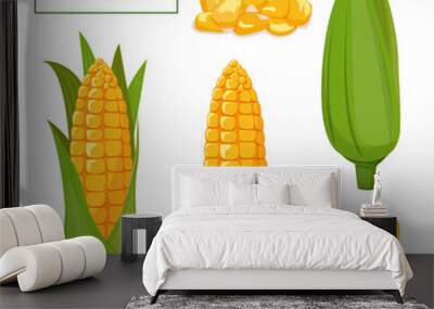 Ripe corn cobs Wall mural