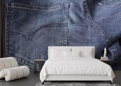 Denim jeans pockets Wall mural