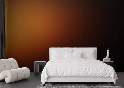 Dark orange and black gradient background creating smooth transition Wall mural